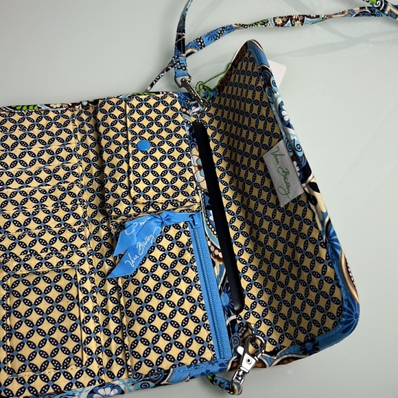 Vera Bradley Bali Blue Sleek wallet crossbody Clutch purse NWT - Picture 15 of 16